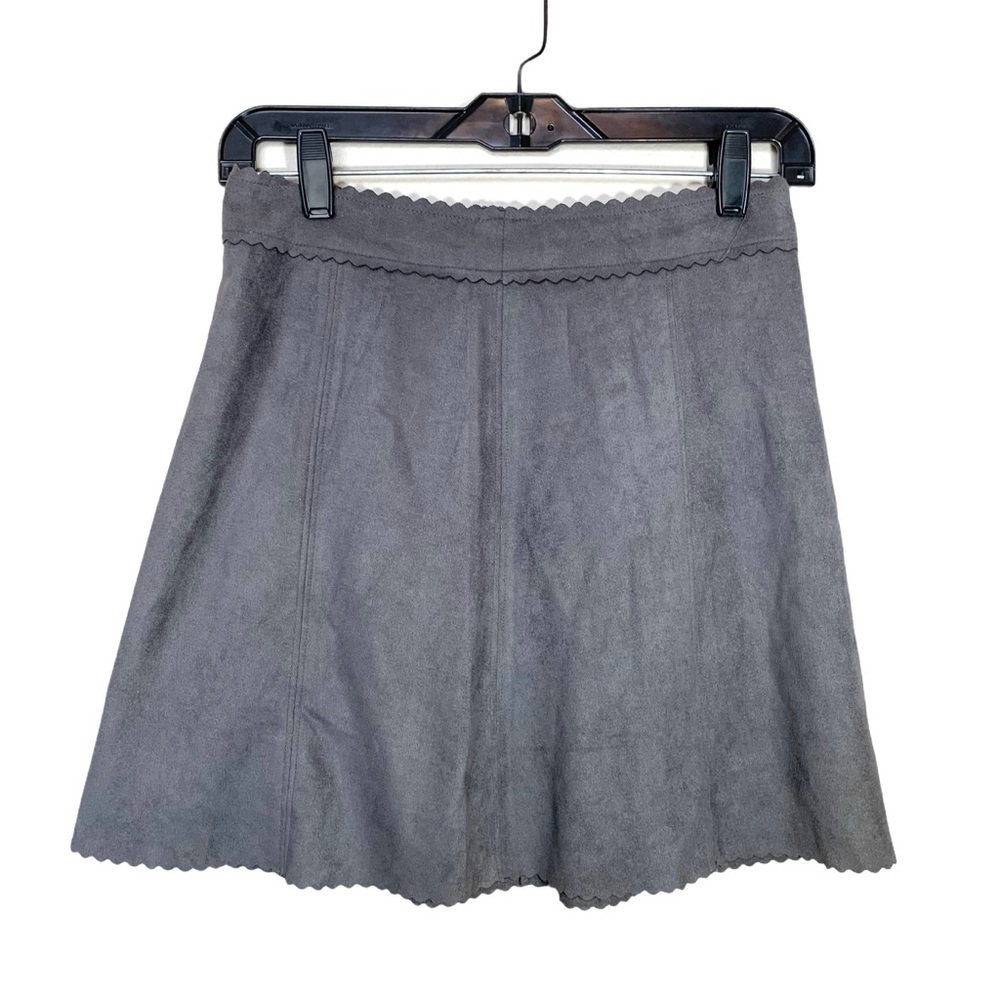 Altar’d State Faux Suede Scallop Mini Skirt Size Medium - Picture 6 of 16